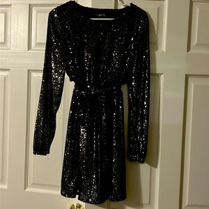 Sequin black dress